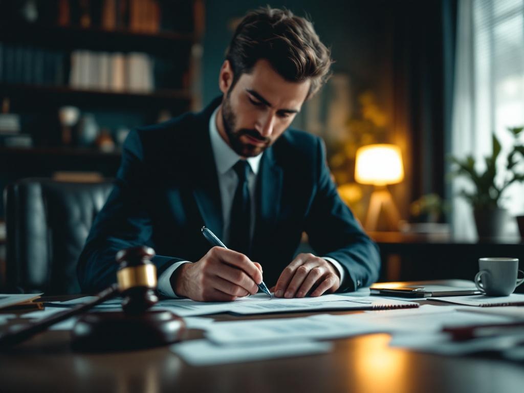 Protection order legal defense with attorney preparing hearing strategy